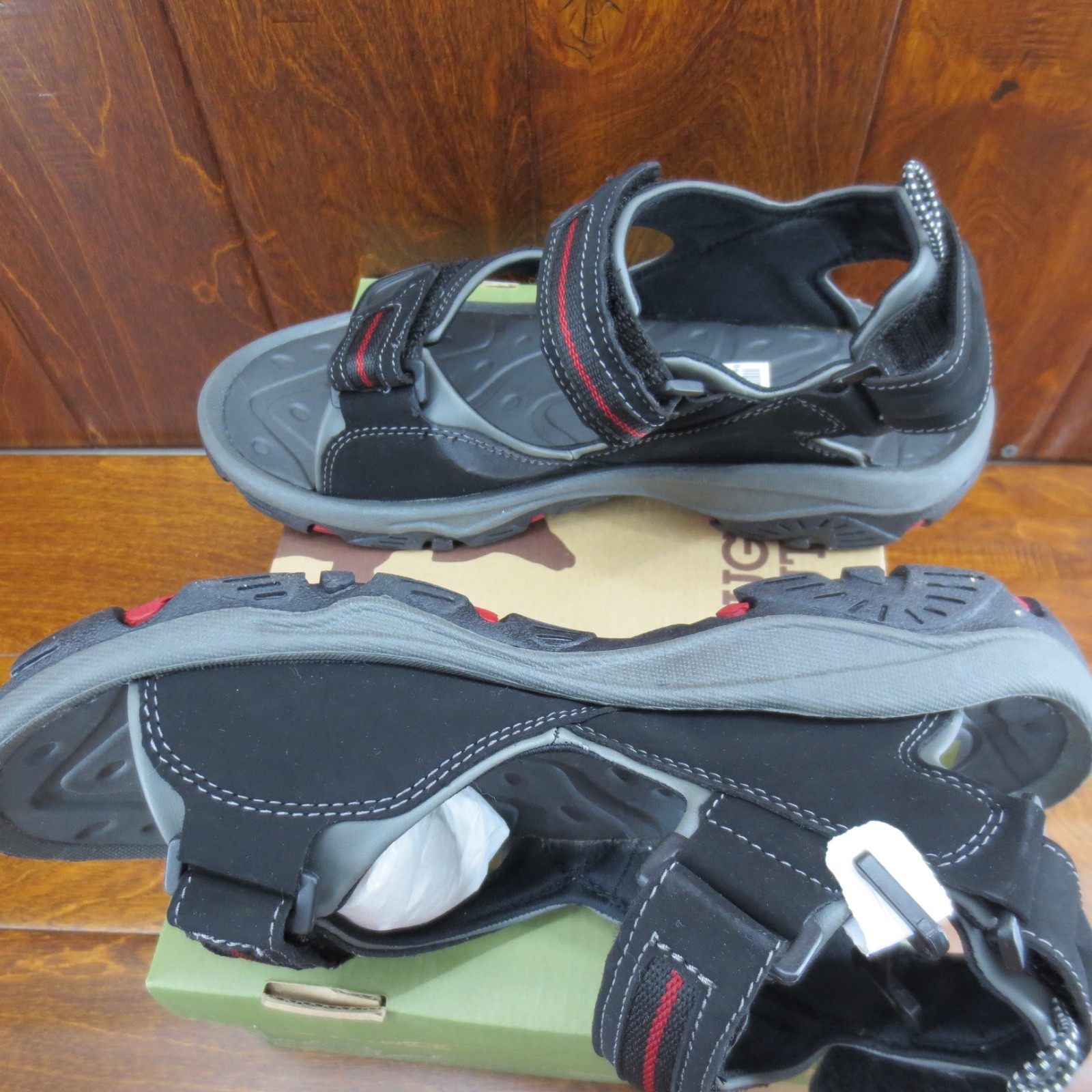 Rugged Outback 62309 Life Trail Rapid Sandals Black Mens Size 9