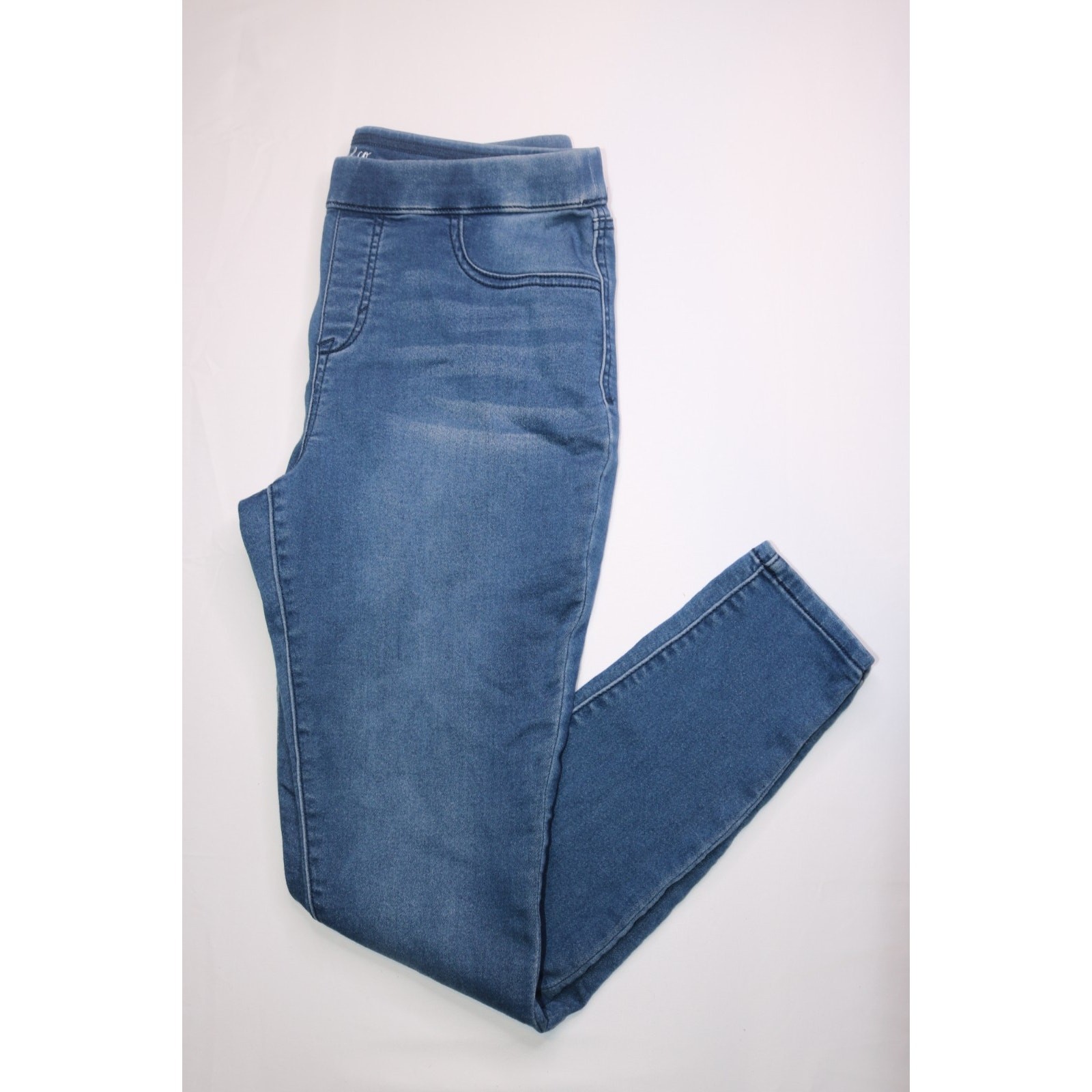 STYLE & CO Pull-On Jeggings Women 12 Blue Stretch Denim Jeans Medium Mid Rise