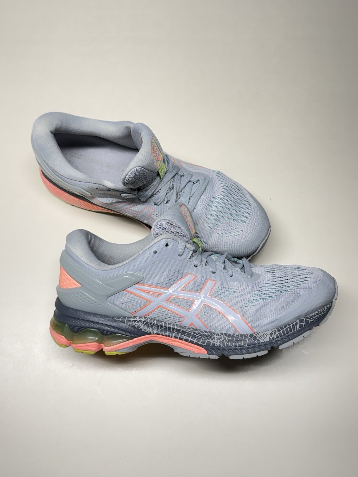 ASICS Women’s Running & Jogging Shoes – Gray/Pink/Yellow – Size 8.5 – Pre-Owned