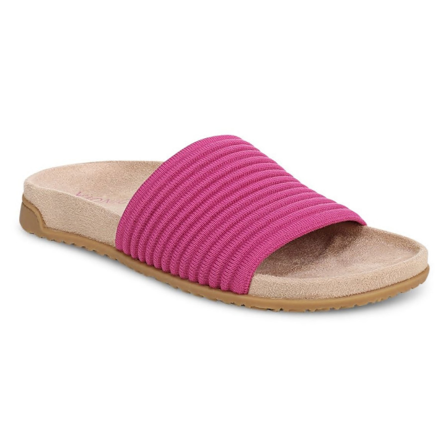VIONIC Evie Knit Slide Sandal, Rose Violet (NEW)