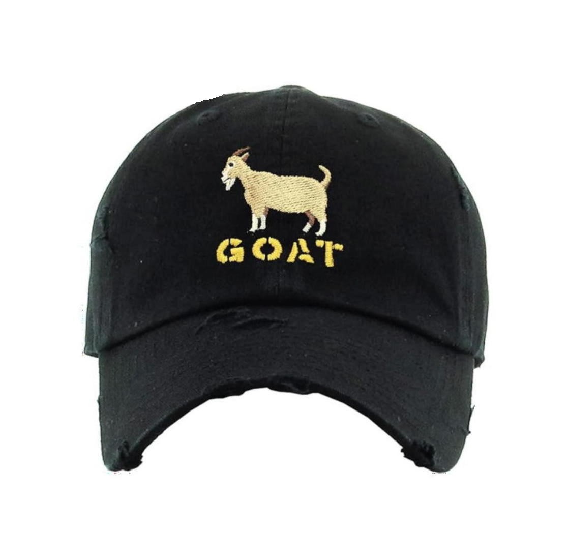 KBETHOS Goat Distressed 6 Panel Hat Black KBSV-3083V-197 FREE SHIPPING