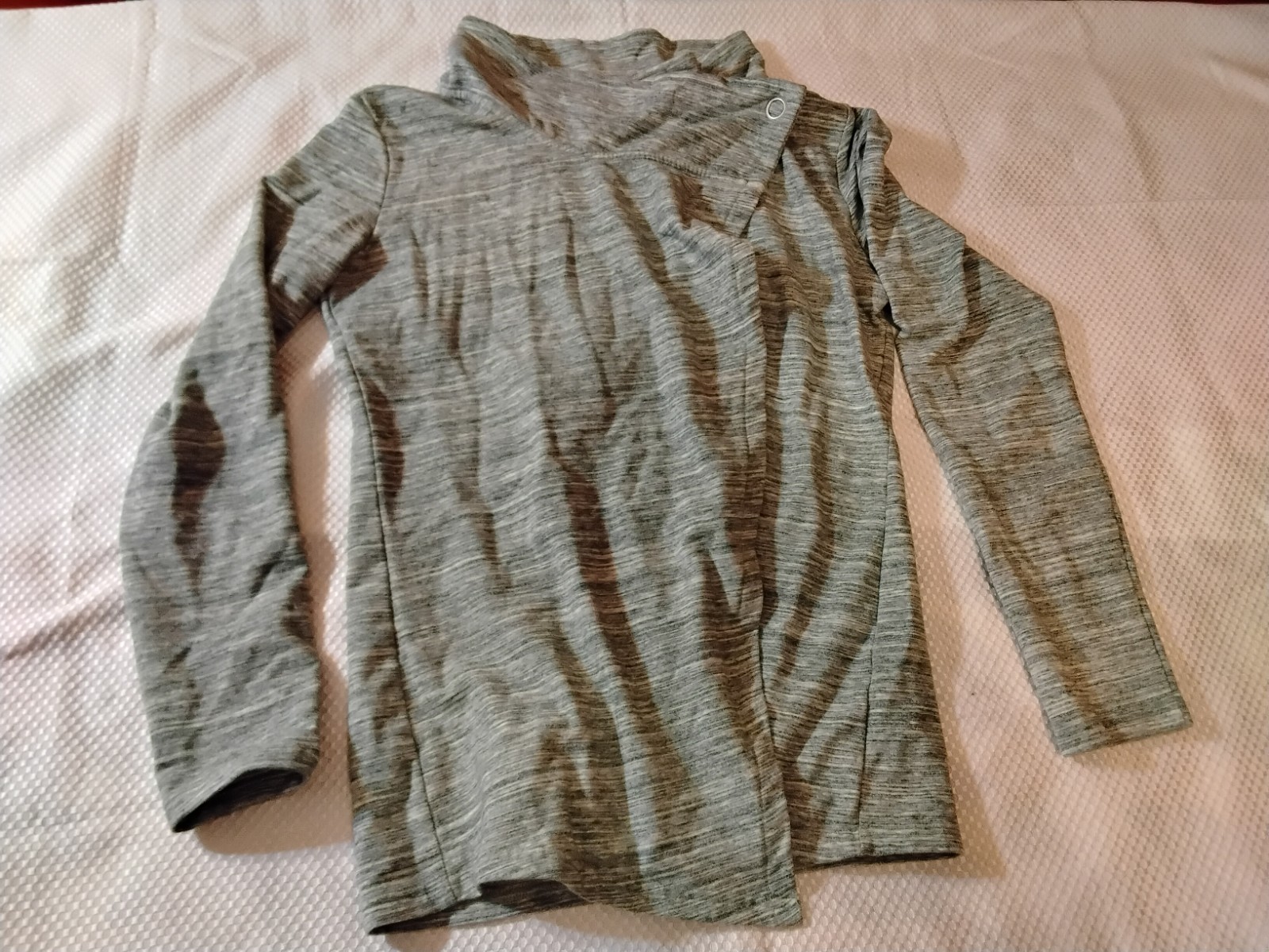 DANSKIN Cotton Poly spandex Blend Warm Workout Sweatshirt Long Sleeve Sz L
