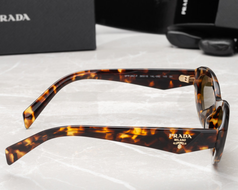 PRADA PR 26ZS 14L09Z Honey Tortoise Brown Women’s 55 mm Sunglasses NEW 100%