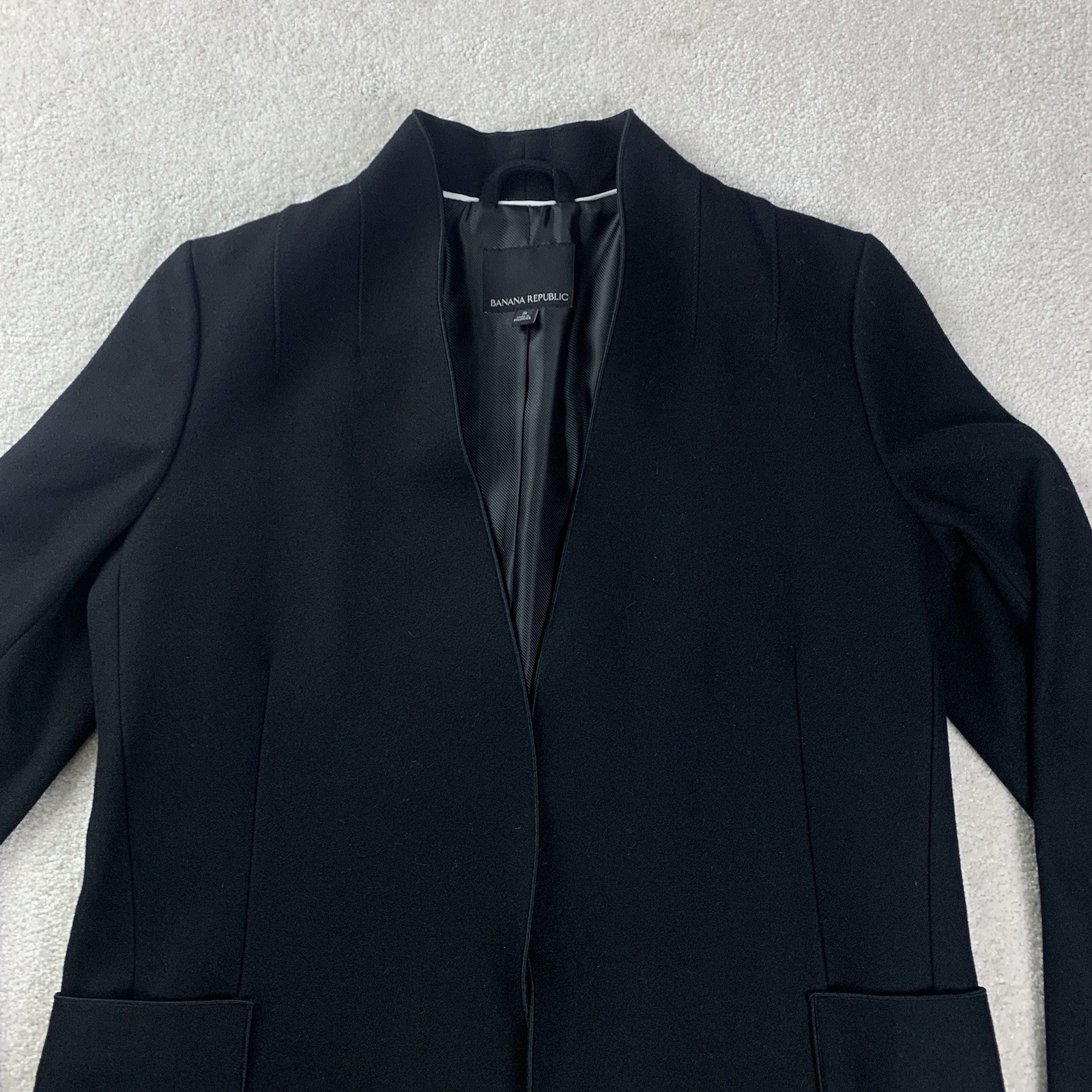 Banana Republic Italian Wool Black Lined Mario Bellucci Coat