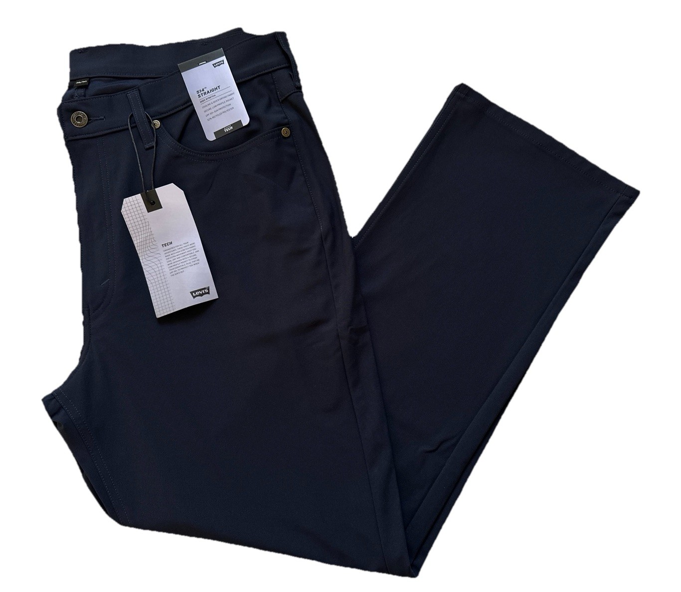 Levi’s Men’s 514 Straight Tech Pants, Navy Blue