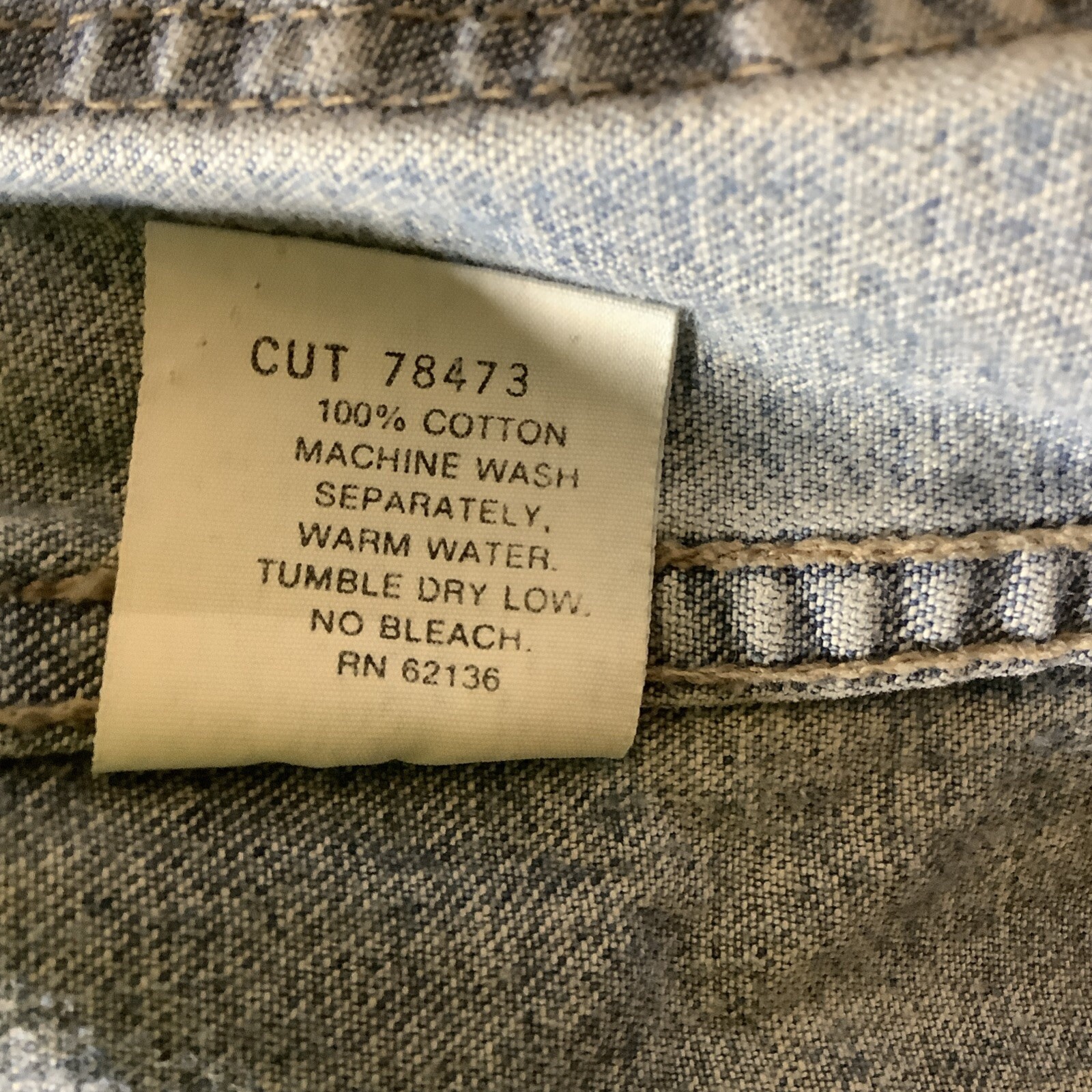 Vtg 80’s Guess USA Made Work Chore Coat 4 Blue Jeans Pocket Hip Hop Denim Xl