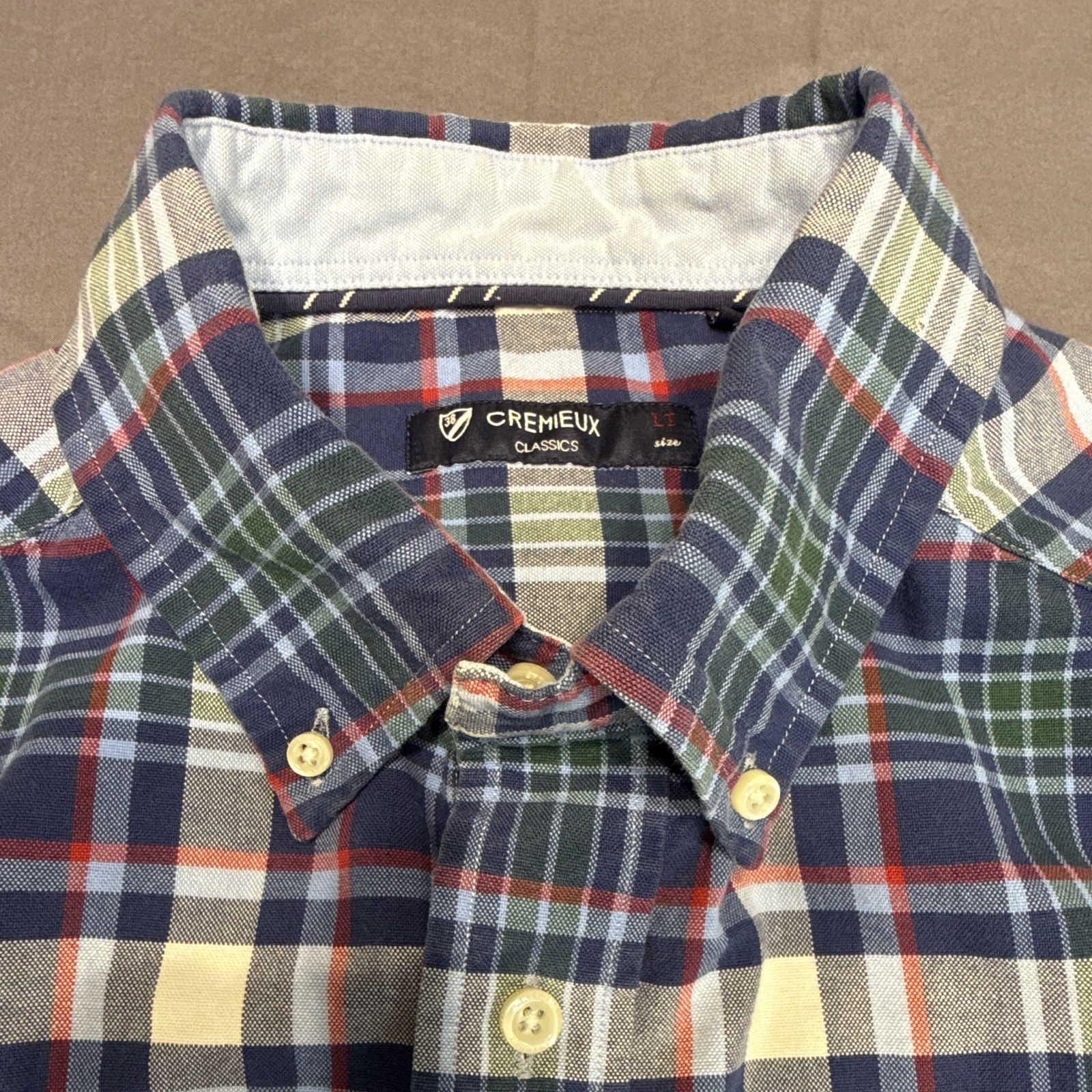 Cremieux Classics Men’s LT Plaid Long Sleeve 100% Cotton Button-Down Shirt