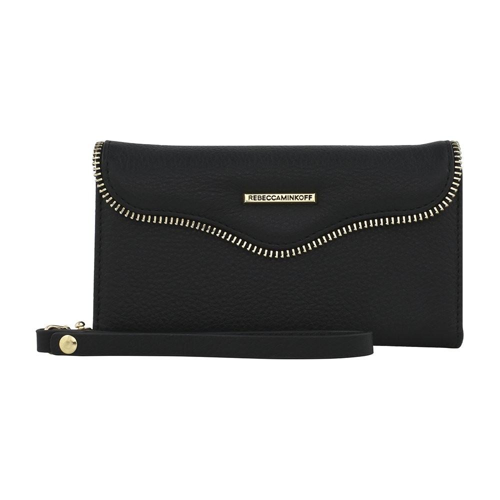 Rebecca Minkoff Wristlet, M.A.B. Tech 4.7 INCH FOR IPHONE – Black Leather