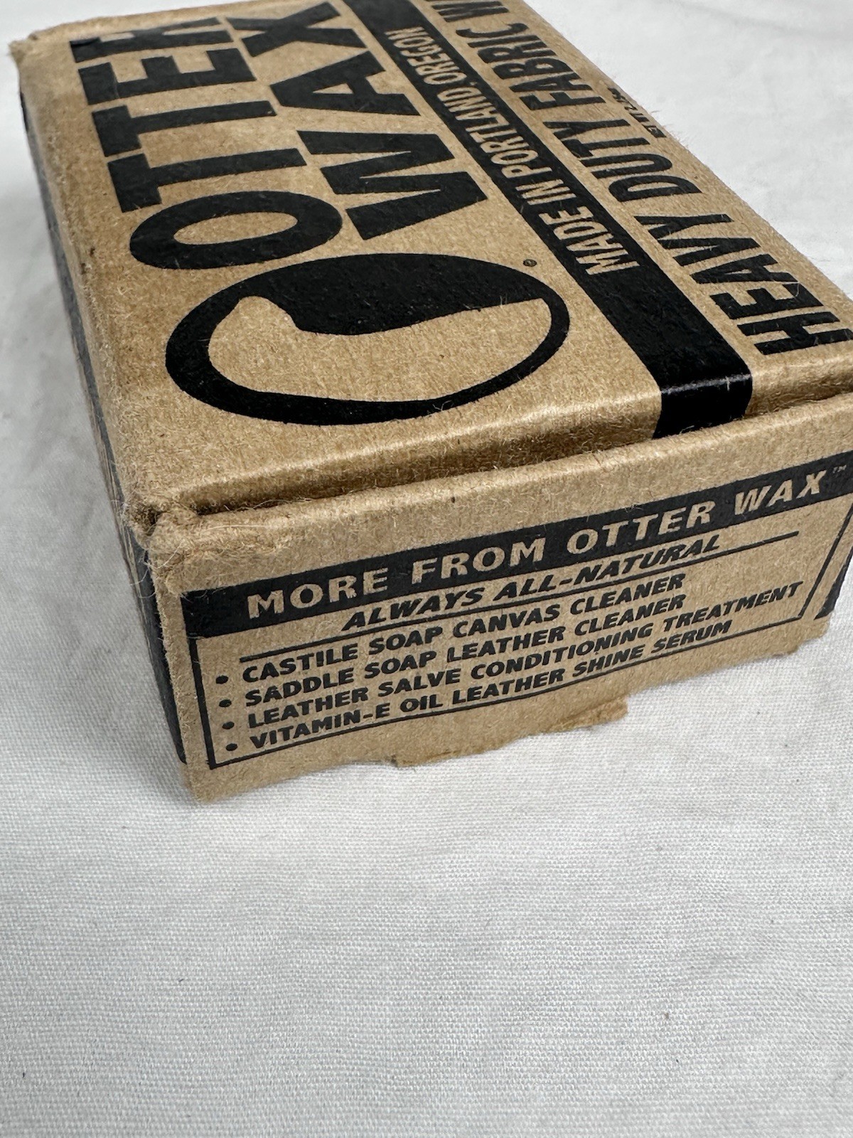 Otter Wax Heavy Duty Fabric Wax 2.25oz Bar All-Natural Water Repellent Portland