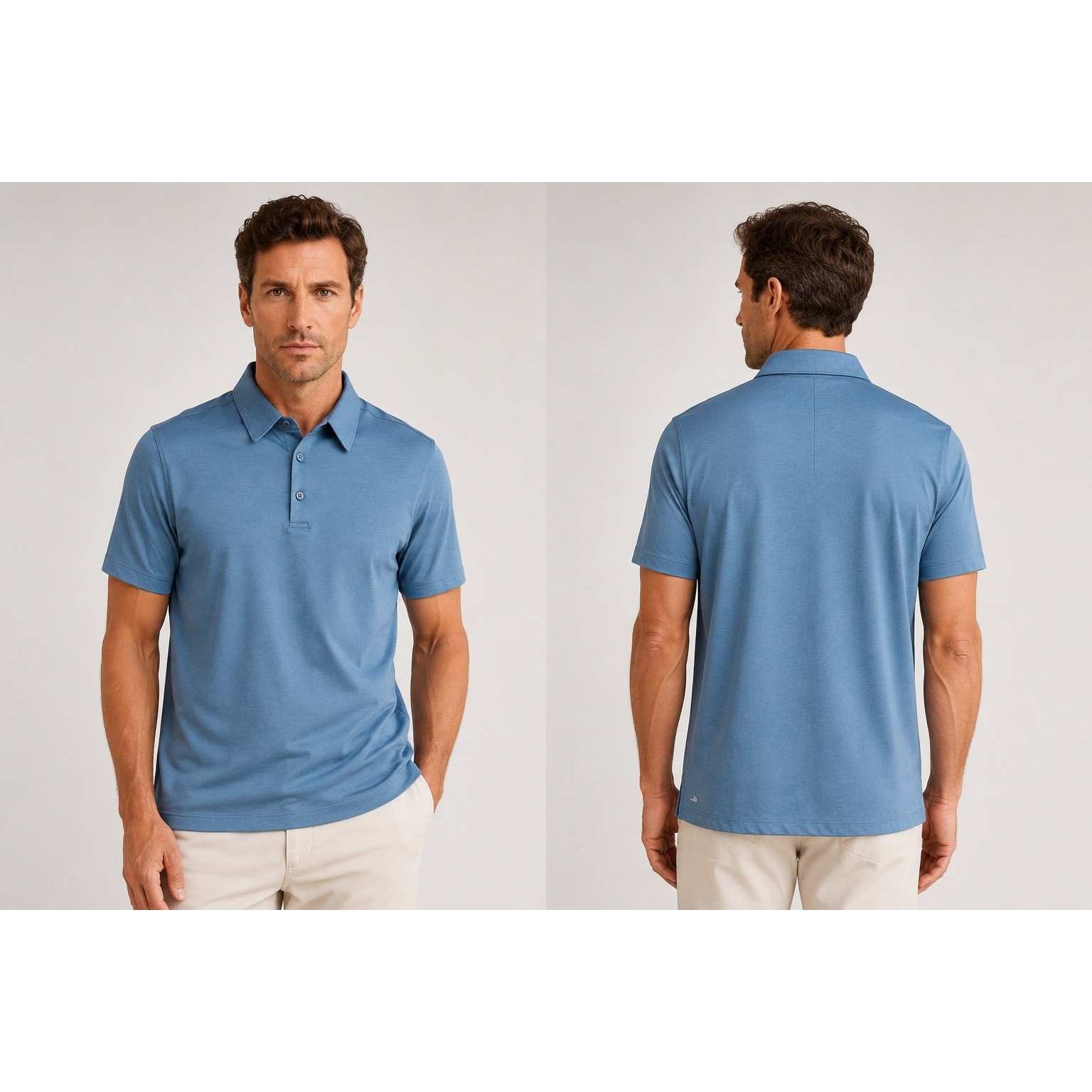 Jack Archer Tech Polo in Bering Sea Cotton Nylon NWOT — Size Medium