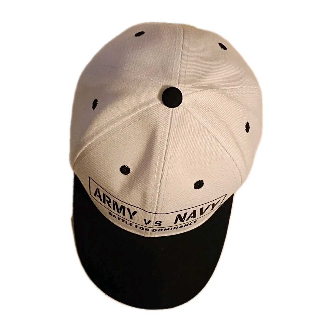 Army vs Navy Hat White Black Adjustable Cap Battle For Dominance