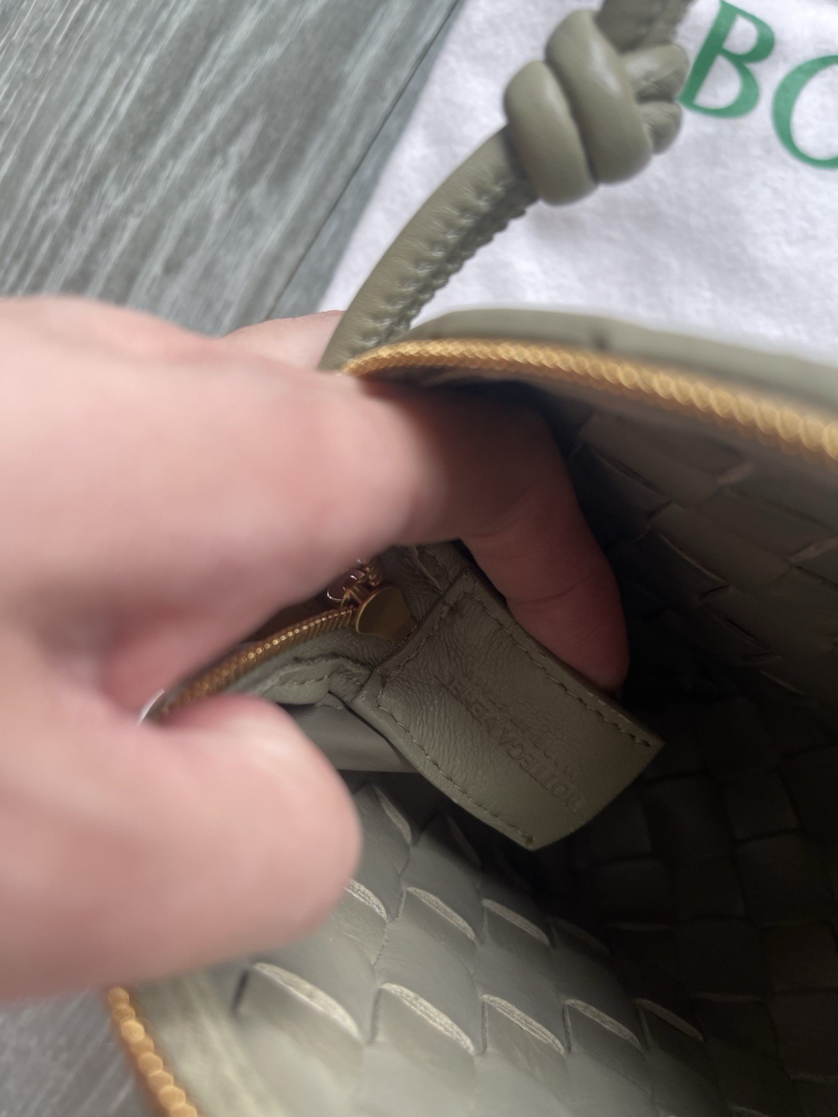 Bottega Veneta Mini Loop Camera Bag Intrecciato Travertine Crossbody Shoulder