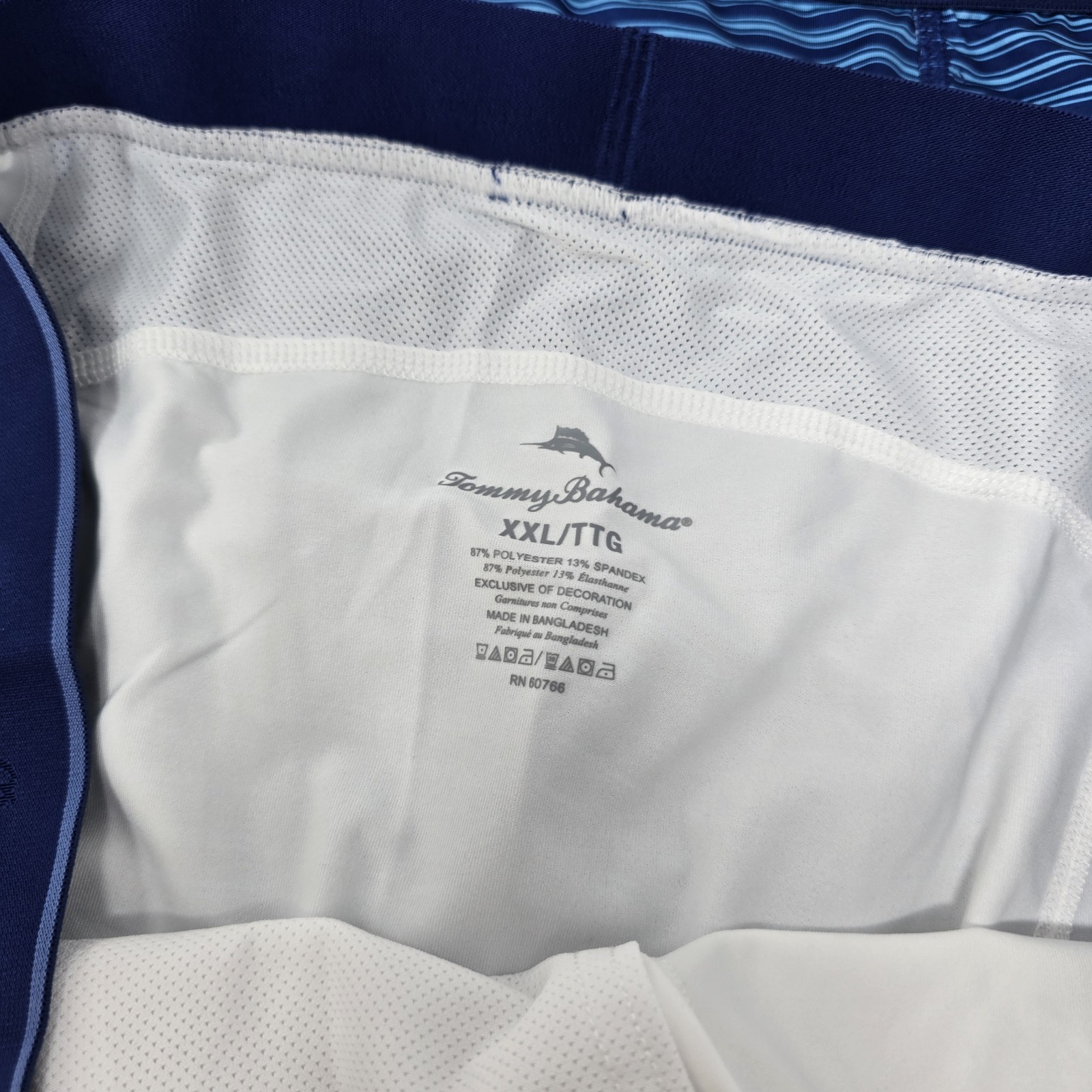 Tommy Bahama Men’s Size 2XL 2 pack Mesh Tech Boxer Briefs Blue White XXL
