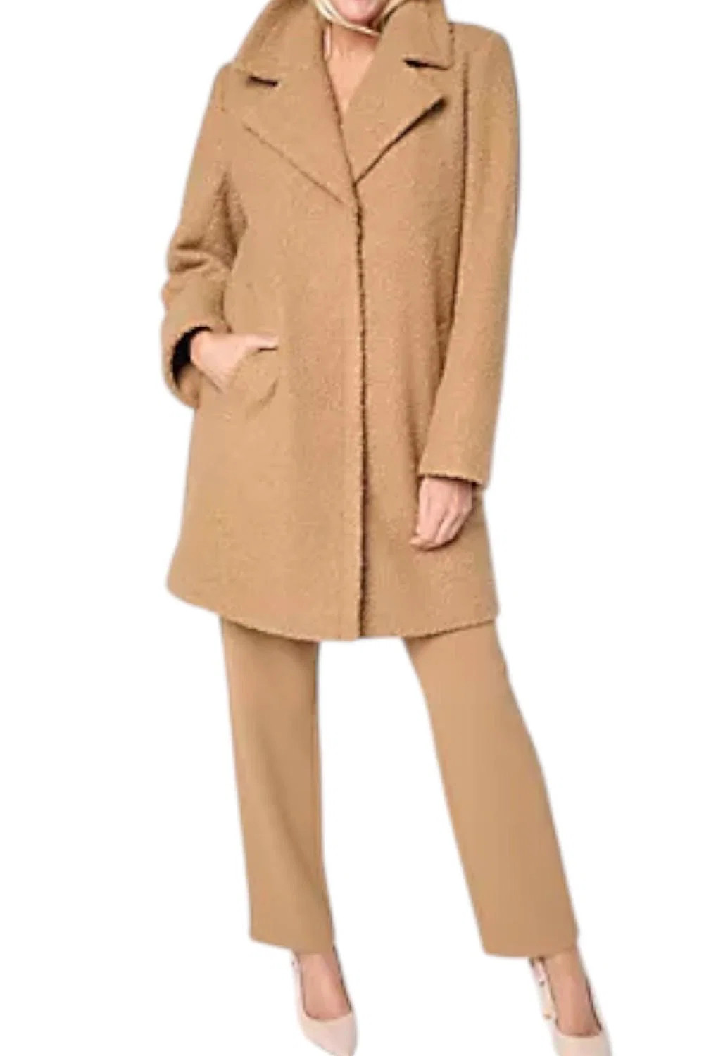 Dennis Basso Women’s Everyday Teddy Coat w/ Snaps Regal Carmel