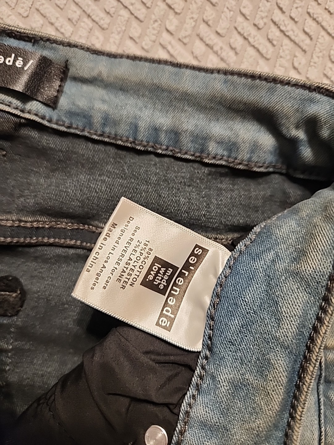 NEW Serenede Men’s “Aged Blue ” jeans size 30×32 NWT streetware slim jeans