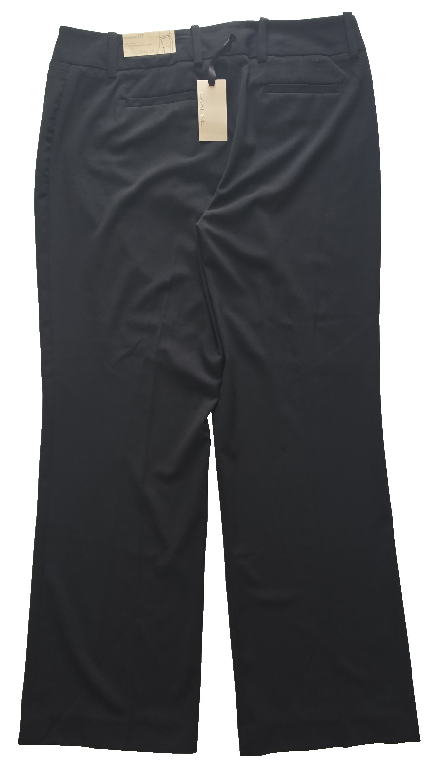 Emaline Dress Pants Womens Size 16 Slacks Signature Fit Black Wide Leg