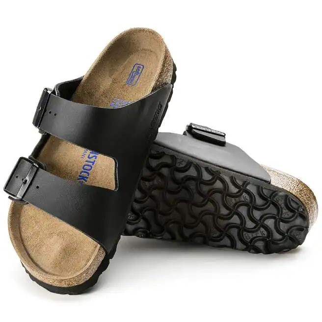 Birkenstock Arizona Birko-Flor Soft Footbed Unisex Sandals Select Size-Black