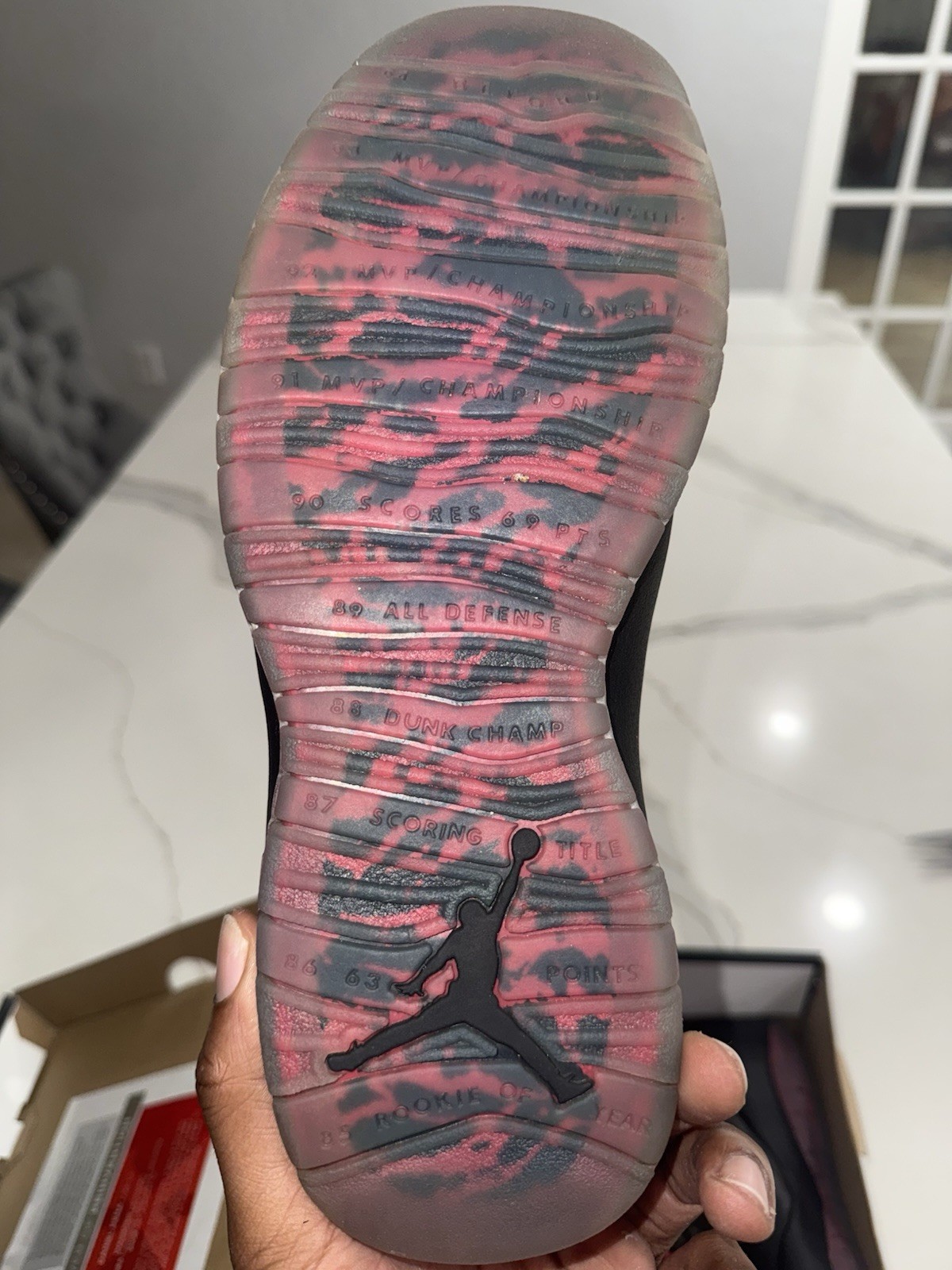 1x Worn Air Jordan 10 Retro DB Doernbecher SIZE 10 Black/Gym Red 2013