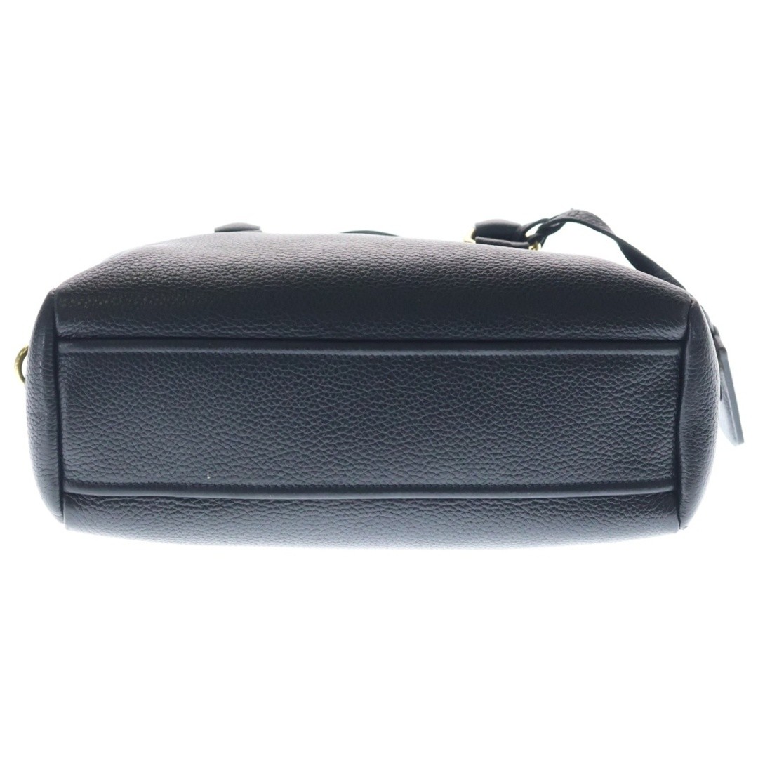 PRADA BAULETTO PELLE VITELLO PHENIX Leather Mini Handbag 1BB108 Black Used a4bc6