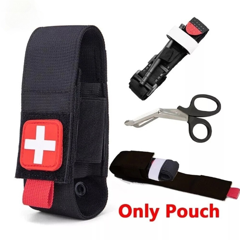 Nylon Waist Pack Tactical Molle First Aid Kit Outdoor Medical Small Black Pouch