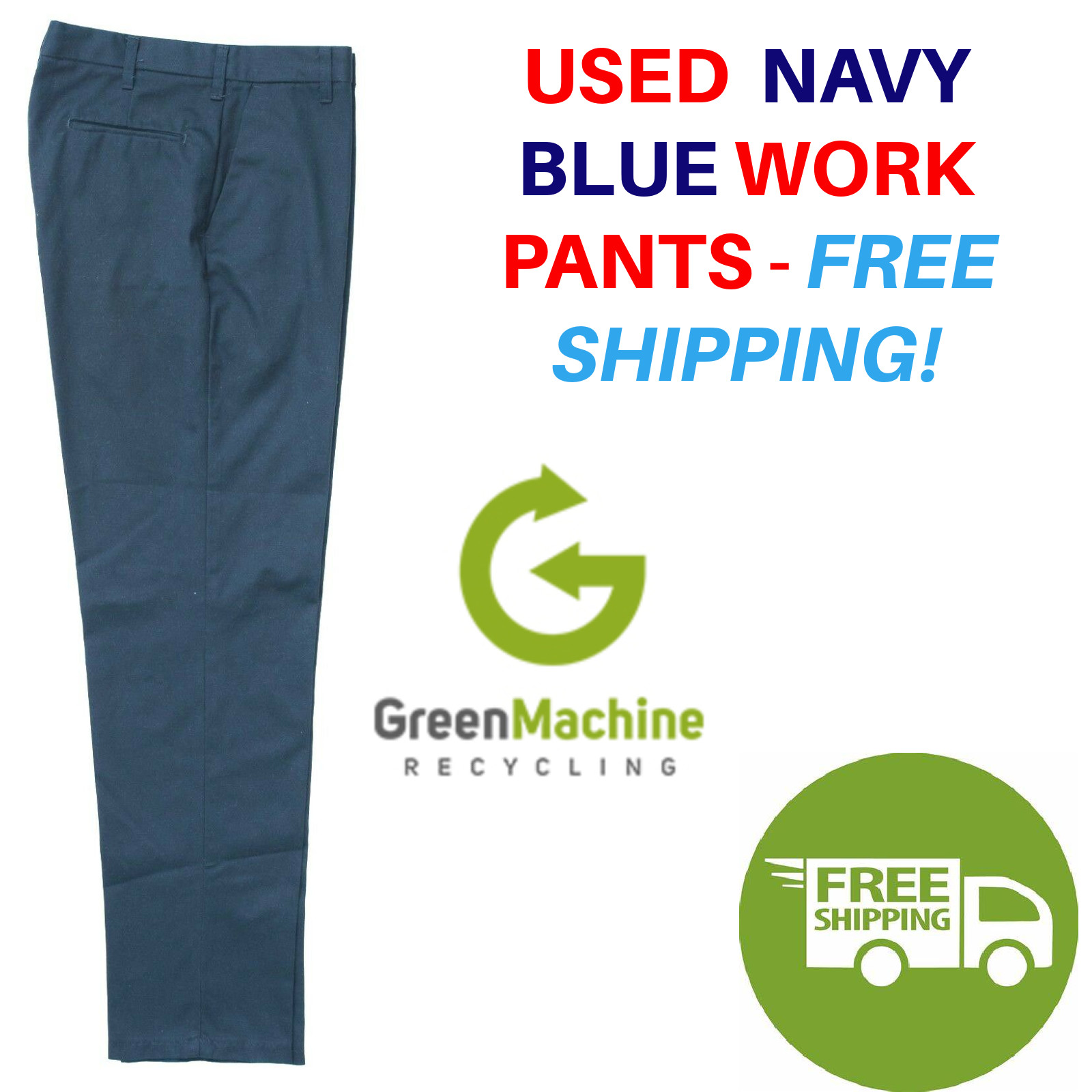 Used Uniform Work Pants Cintas Redkap Unifirst G&K Dickies etc. FREE SHIPPING