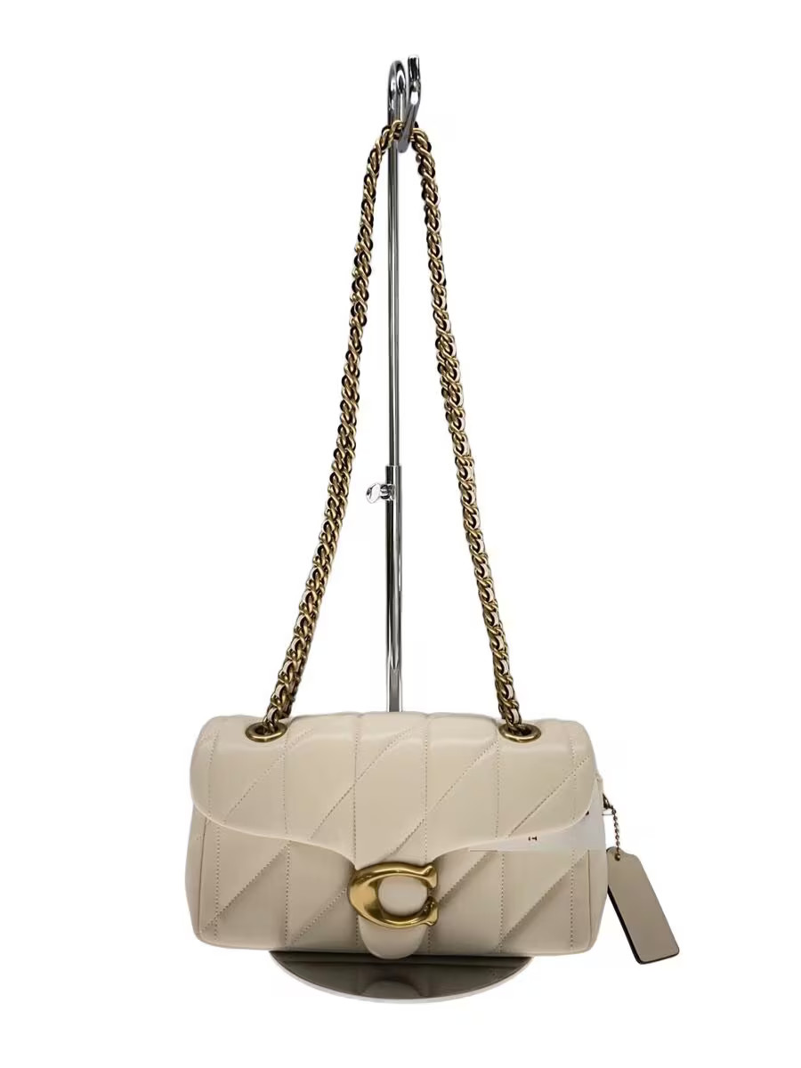 COACH Shoulder Bag Leather WHT CP149 Tabby