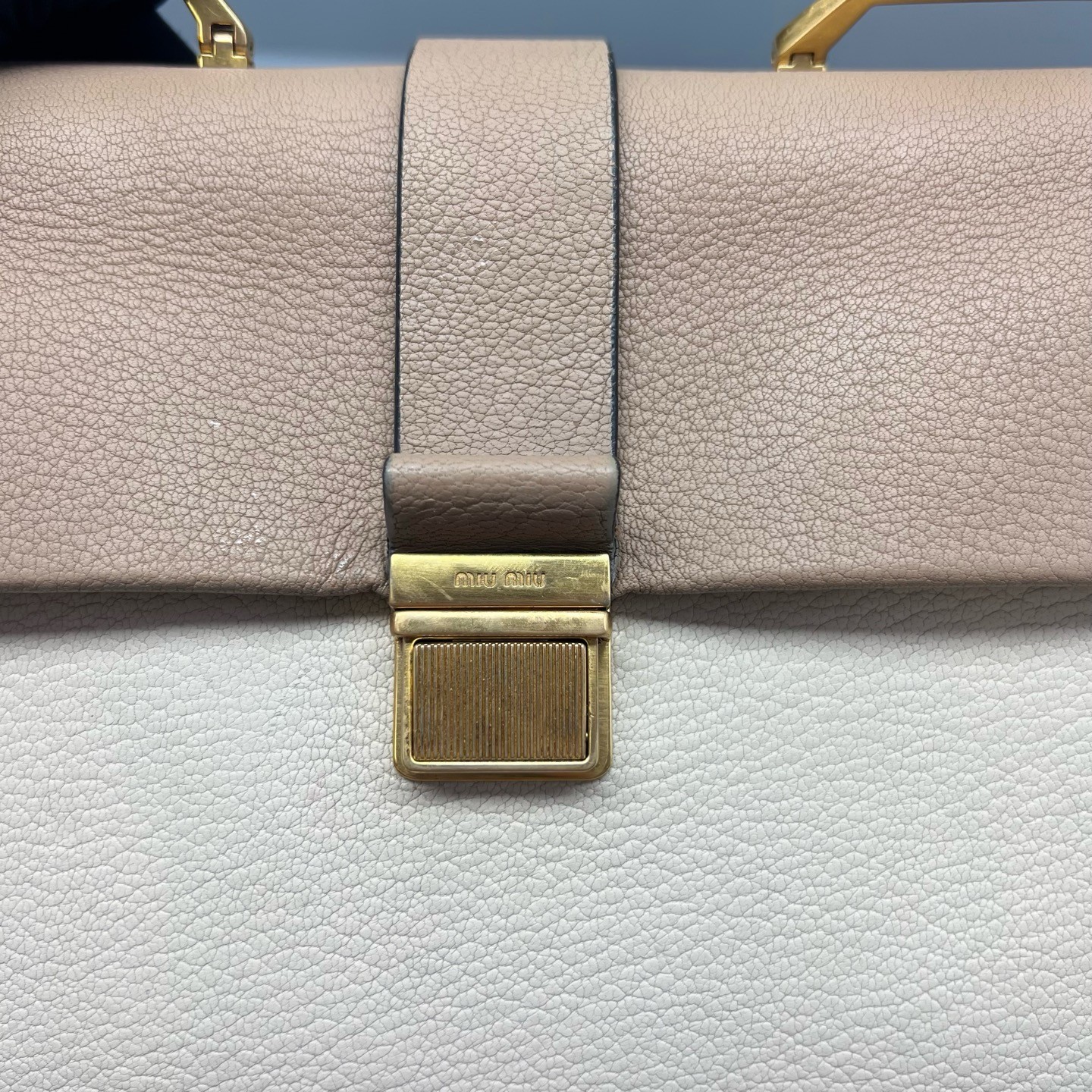 Miu Miu Pre-Owned Authentic Luxury Handbag Colorblock 27*18*13cm