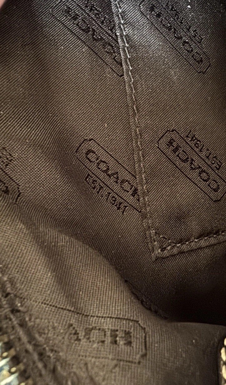 COACH 9564 Black Leathe Hobo Shoulder Bag Vintage