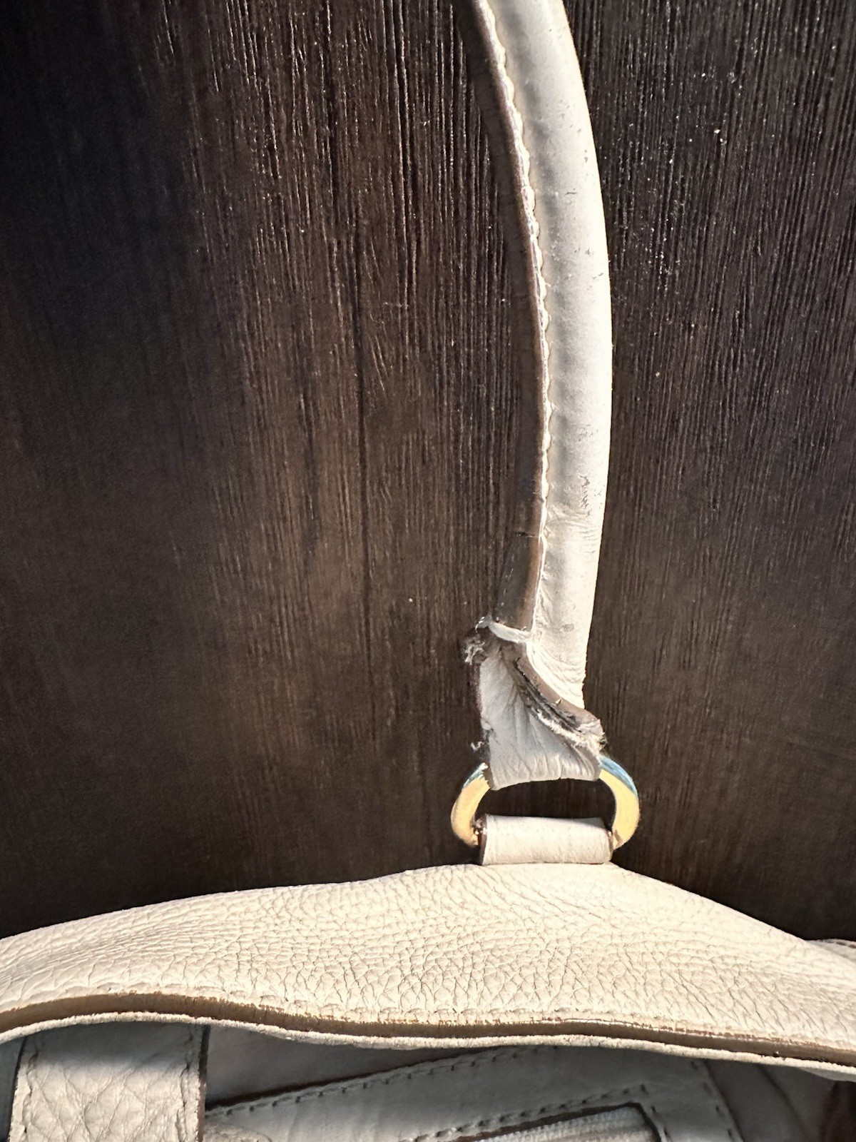 Michael Kors Large Beige Pebbled Satchel Top Handle, Strap, Gold Hardware
