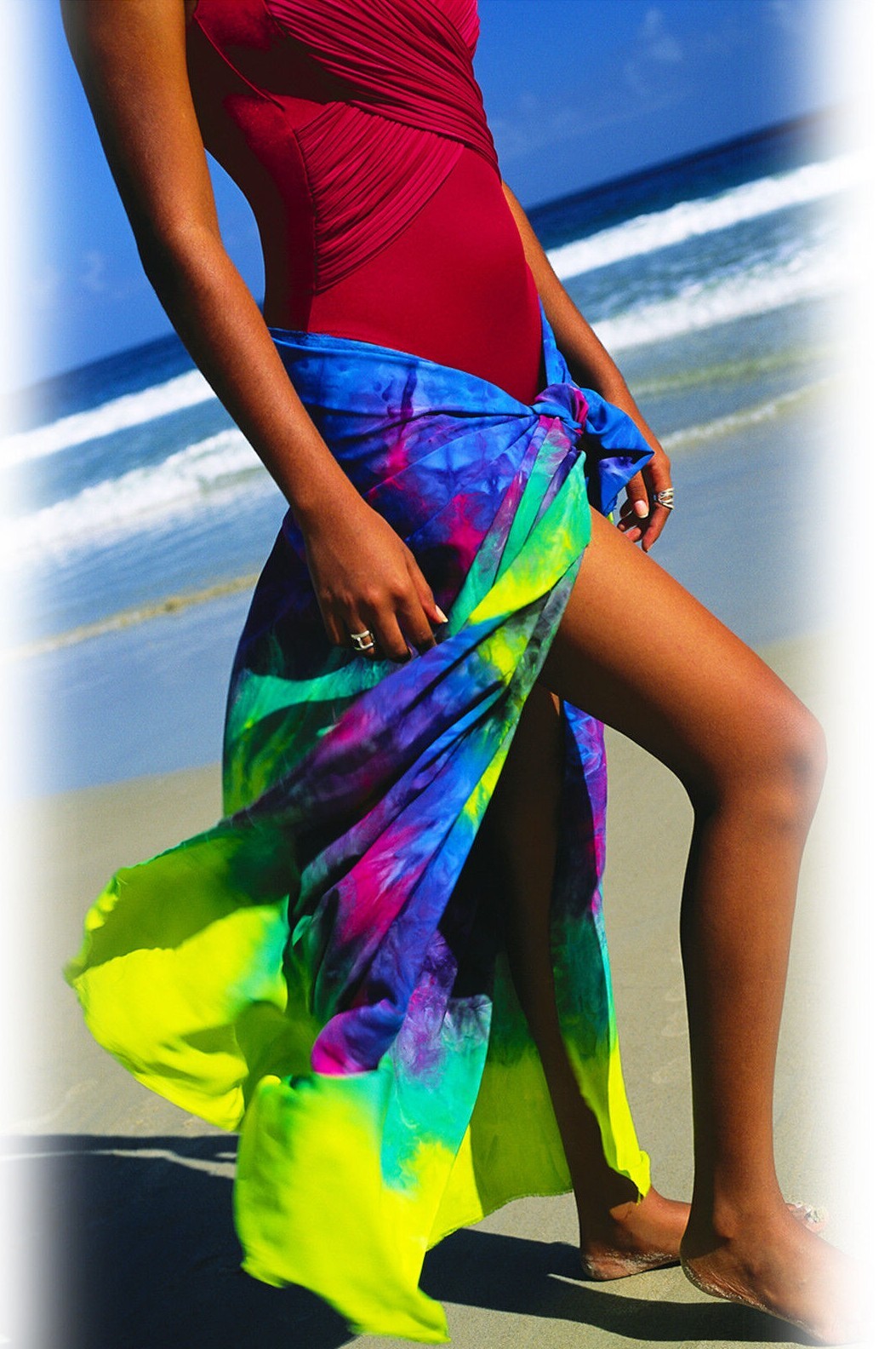 Sarong Rasta Wrap Reggae Roots Tie Dye Sarong Jamaica Bahamas Hawaii Negril RGY