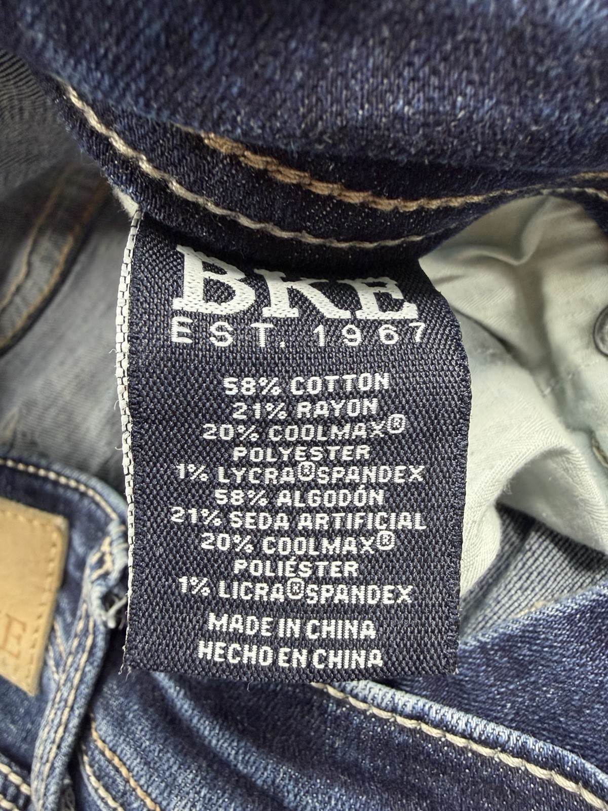 BKE Buckle Alec Jeans Straight Stretch Denim Coolmax Whiskered Mens 29×30 EUC