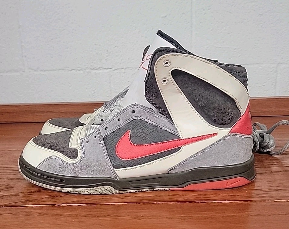 Nike 6.0 Zoom Oncore High 354704-061 Grey Red Black Vintage 2008 Mens Size 10