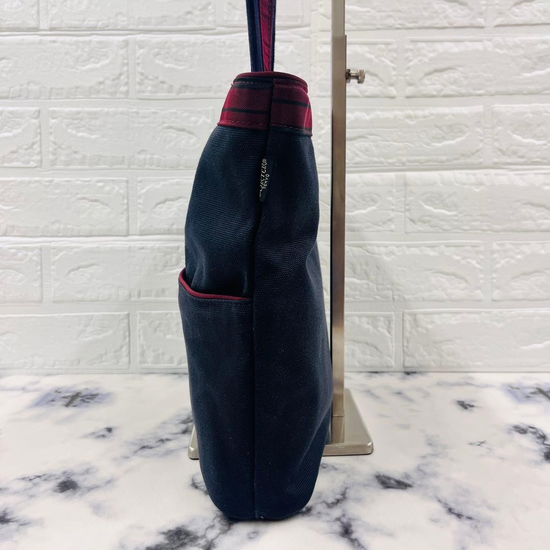 Porter Tote Shoulder 2WAY Reversible Navy Check