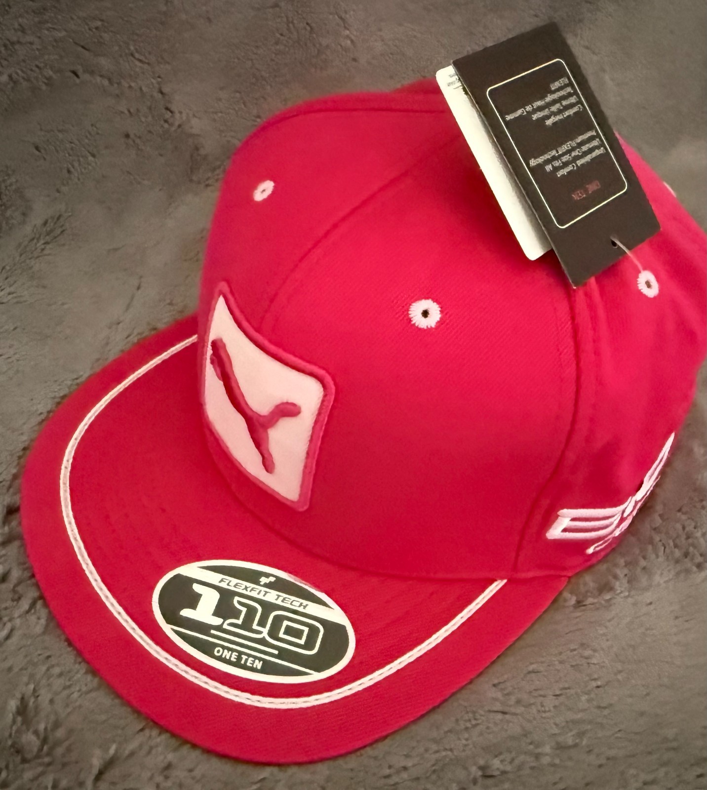 RARE PUMA men’s Cobra Ricky Fowler CAT PATCH Golf Hat circa 2012 PINK 1 size adj