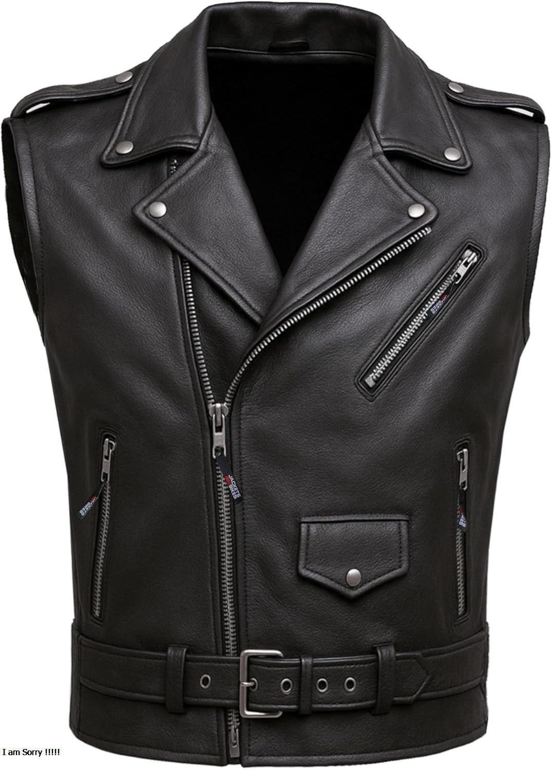 Men’s Classic Buffalo Leather Motorcycle Biker Vintage Cruiser Style Vest