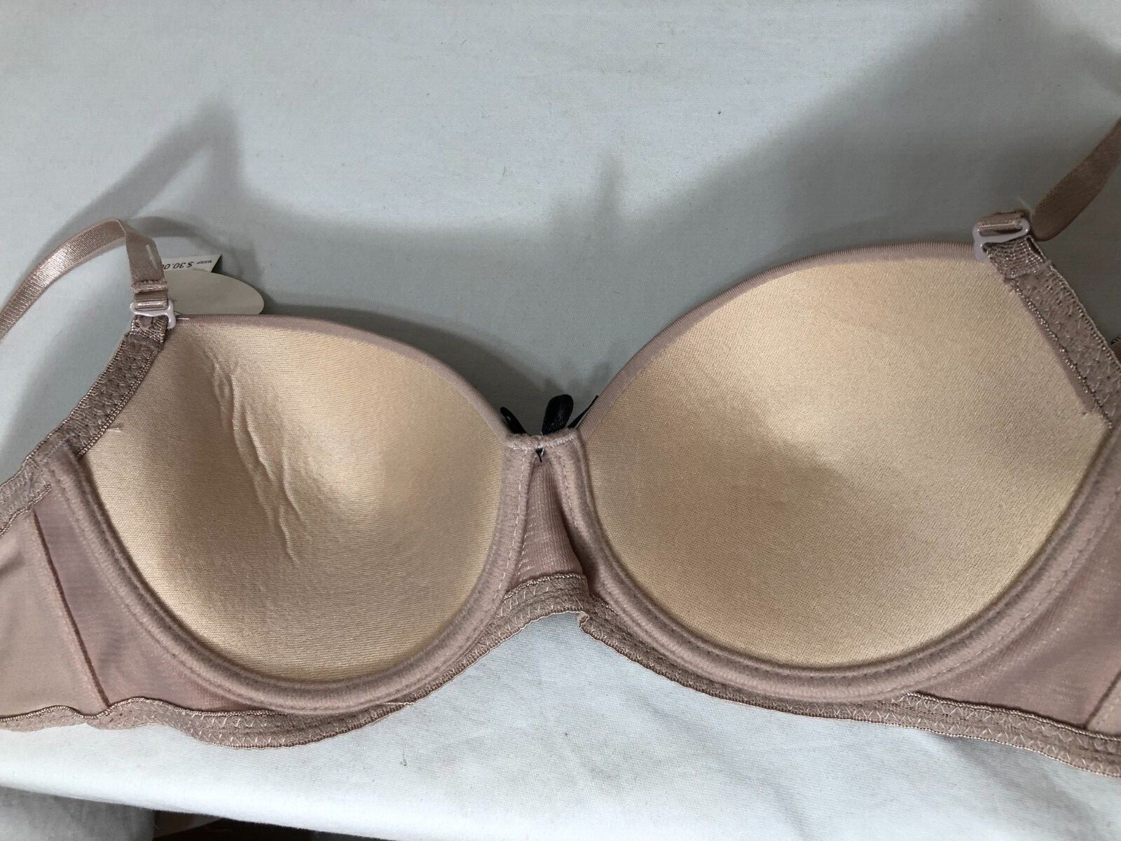 Honeydew Underwire Push Up Bra 36B Convertible Antoinette Ruffle Nude R499058