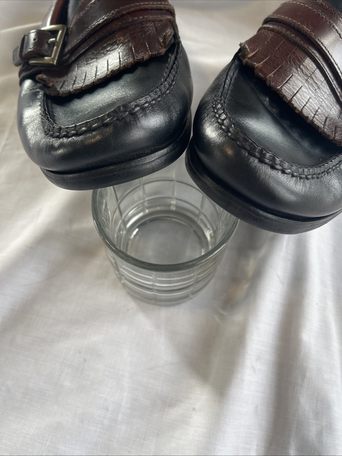 Sperry Top-Sider Tremont Loafers Shoes Mens Size 12 Black Brown Leather Kiltie