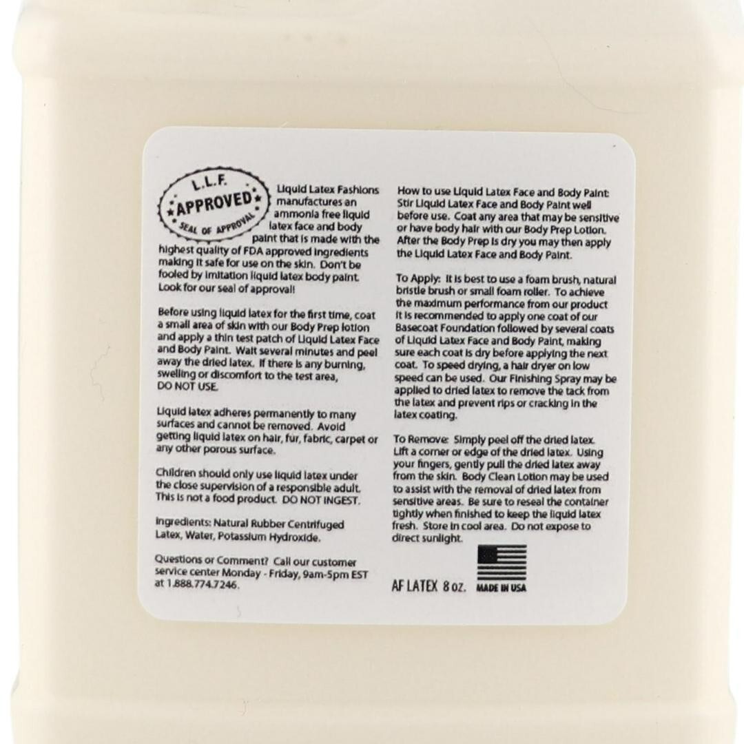 Clear 8 Fl Oz – Liquid Latex Face and Body Paint, Halloween, SFX, Cosplay, Art