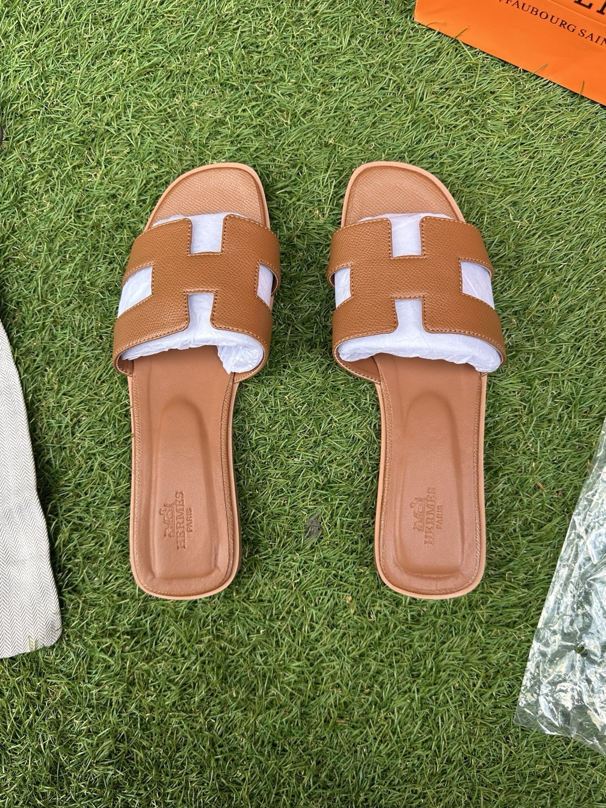 Hermes Oran Sandal Brown Size 38 EU 75 US G2U