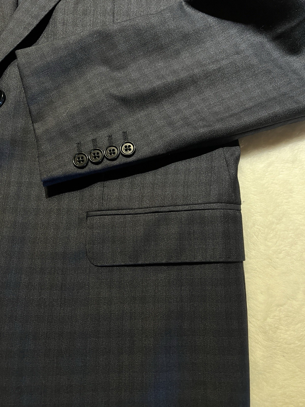 Armani Collezioni M-Line 42-44R Blue Check Plaid Designer Blazer Sport Coat