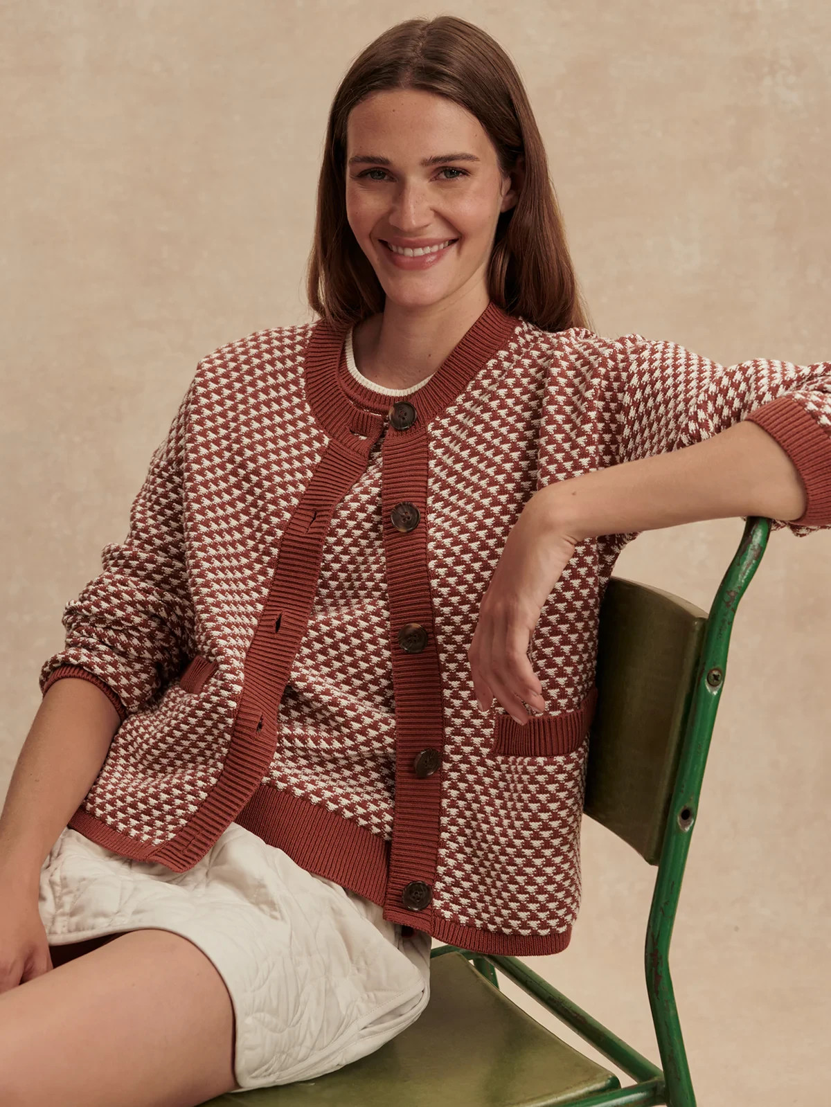 🧡*NWT*Varley Elmwick Knit Jacket 100%Cutton Jacket Women’s Size S – Maple $148
