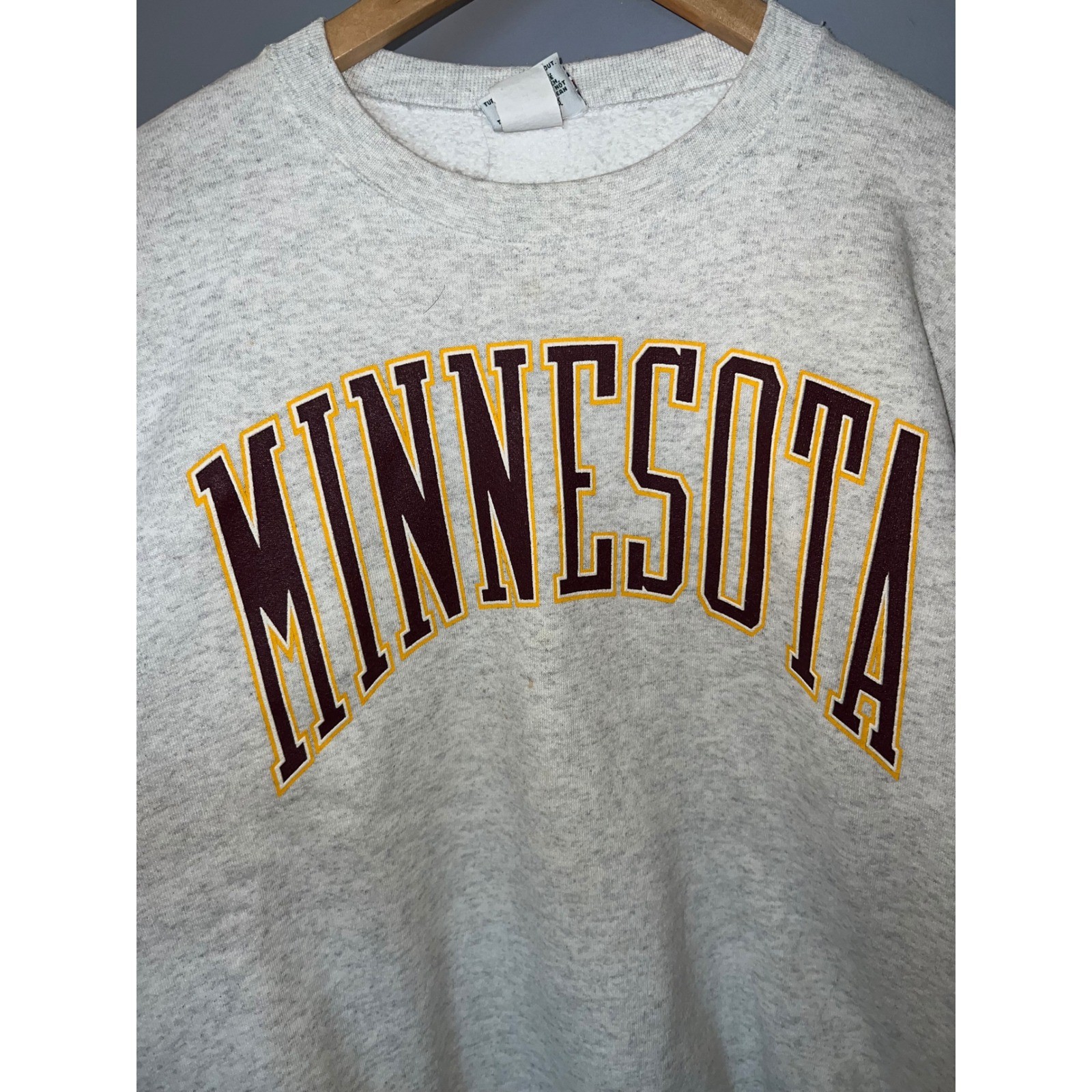 Vintage Danaggers Minnesota Sweatshirt XL Grey Maroon Collegiate USA Made