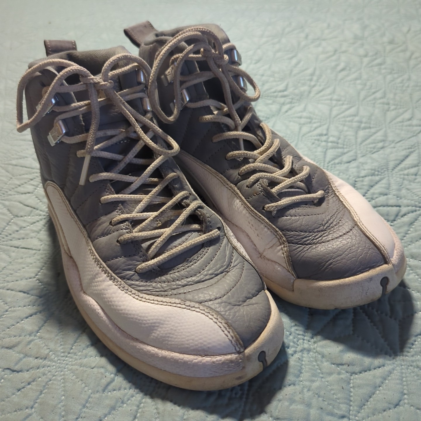 Nike Air Jordan 12 Retro Stealth Gray White 2022 Mens Sz 8 CT8013-015 No Insoles