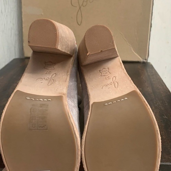 Joie Monte Sandstone Suede Western Ankle Boots Taupe Block Heel EU 37 US 7 NWT