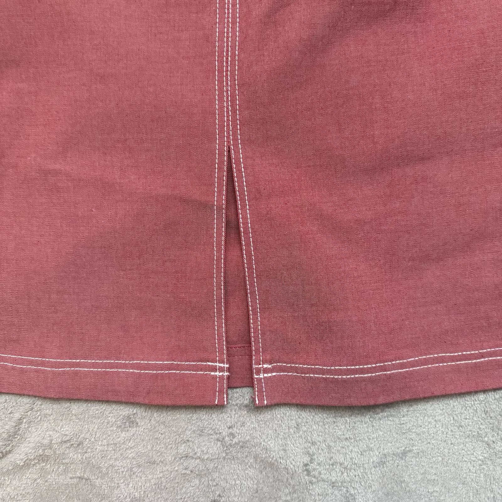 WORTH Short A-Line Skirt Pink Light Red Sailor Snap Cotton Women’s Size 6 NWT