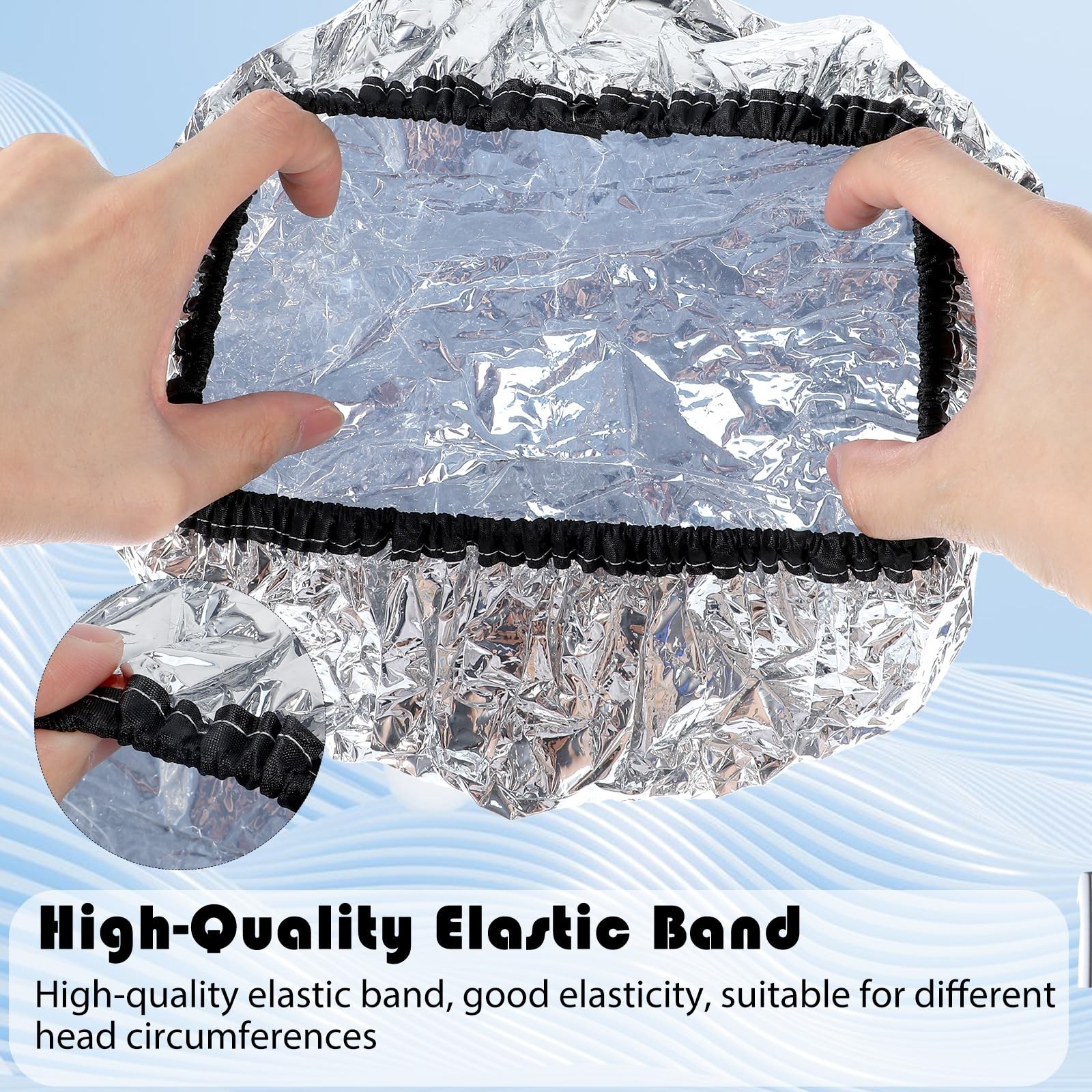 3 Pack Aluminum Foil Deep Conditioning Heat Cap Hot Oil Treatment Reusable
