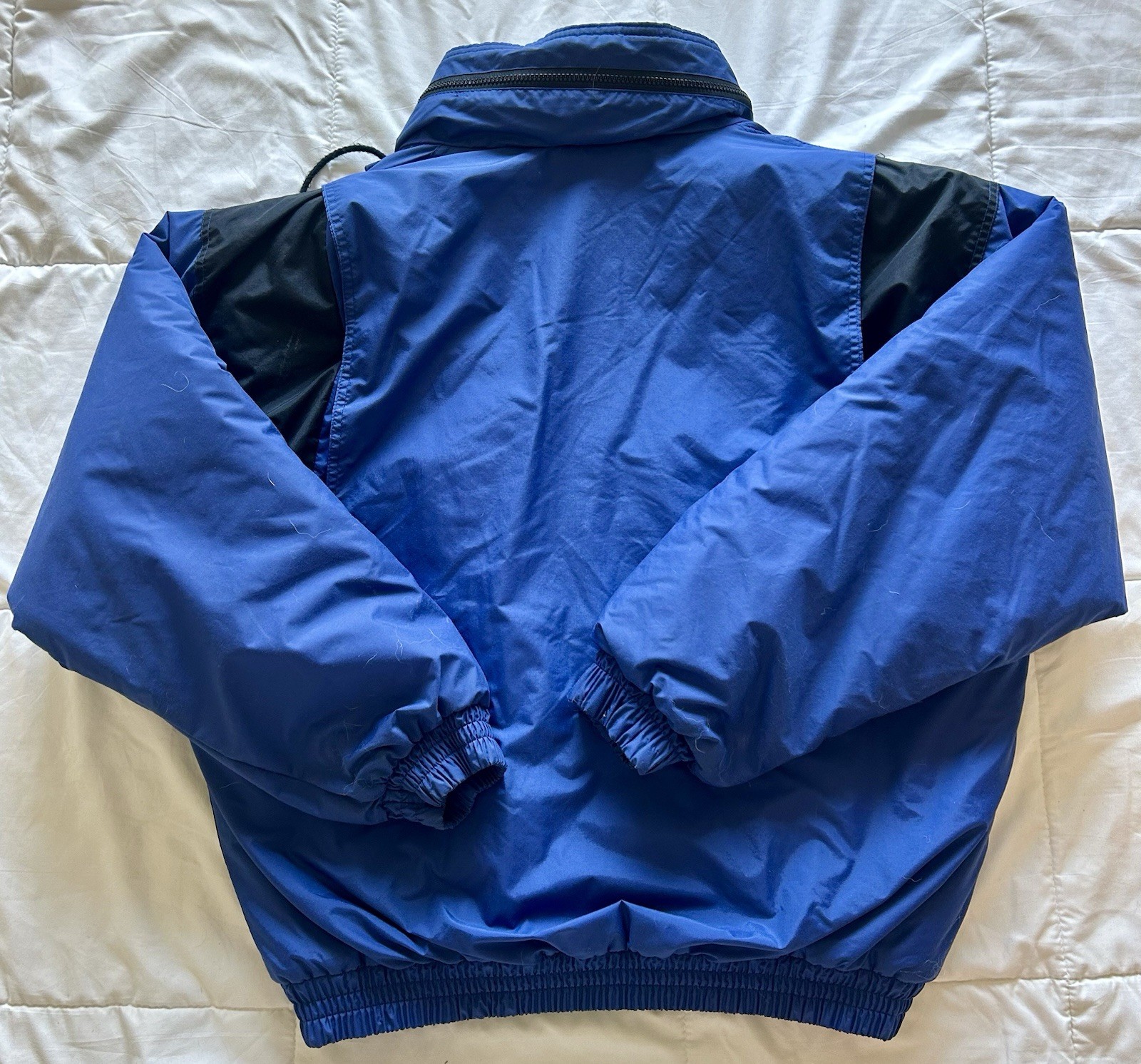 VTG 90’s Steep Slopes Men’s Colorblock Blu/Blk Ski Jacket Full Zip Puffer