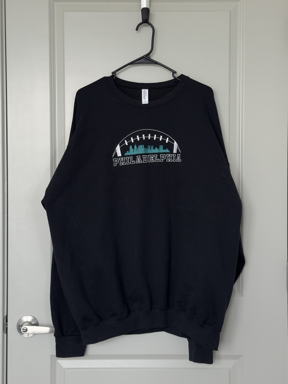 Jerzees Men’s 2XL Black Philadelphia Football Sweatshirt Nw/oT