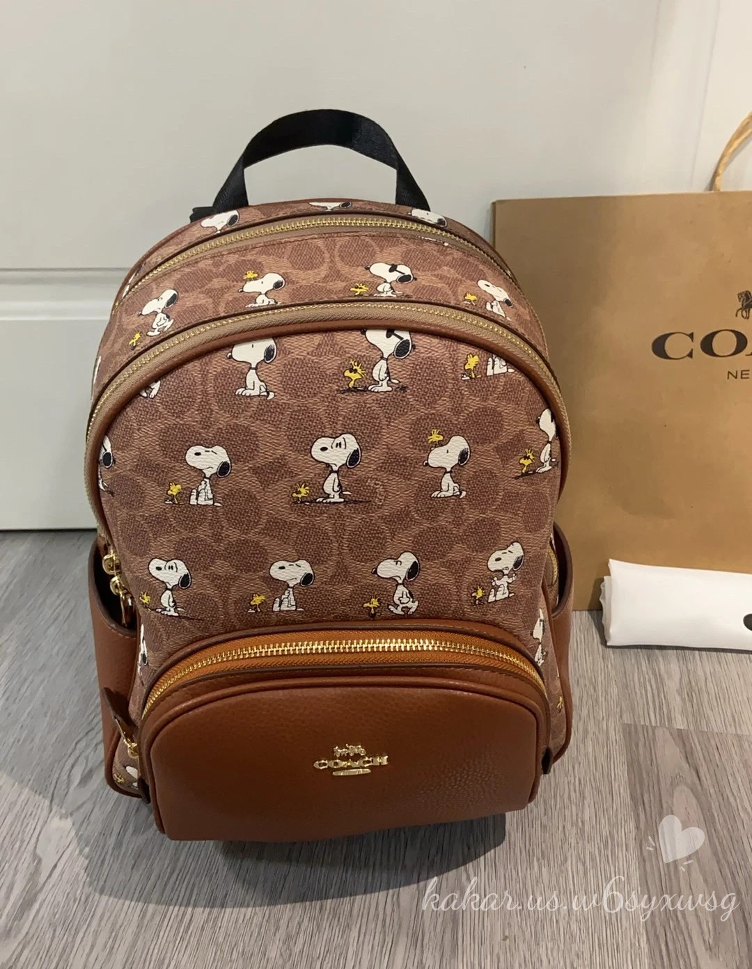 Coach X Peanuts Snoopy Court Backpack Signature Canvas CBM25 Limited Edition New