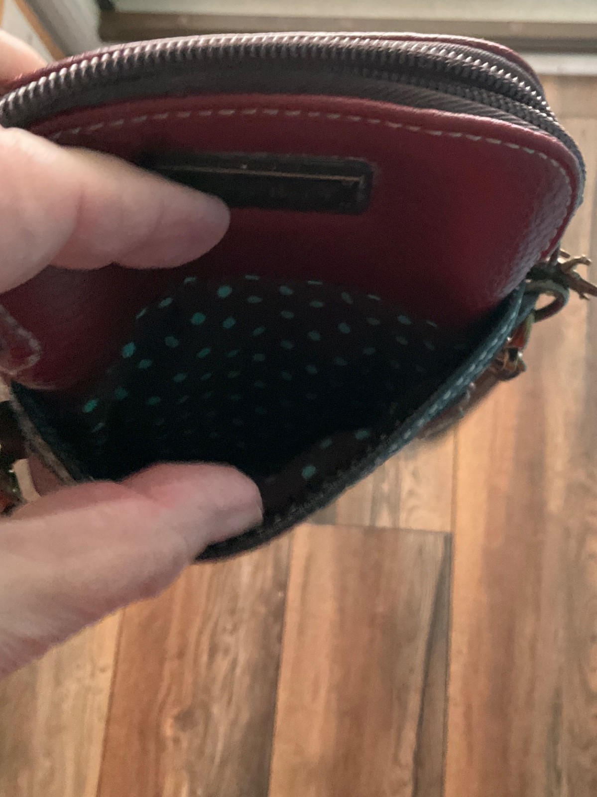 Chala double set Large garnet red Hummingbird Tote Purse/bag / Mini Phone purse